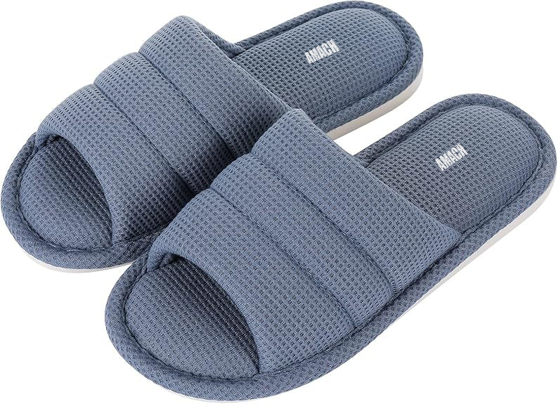 AMACH Classic Open-Toe Comfort Slippers