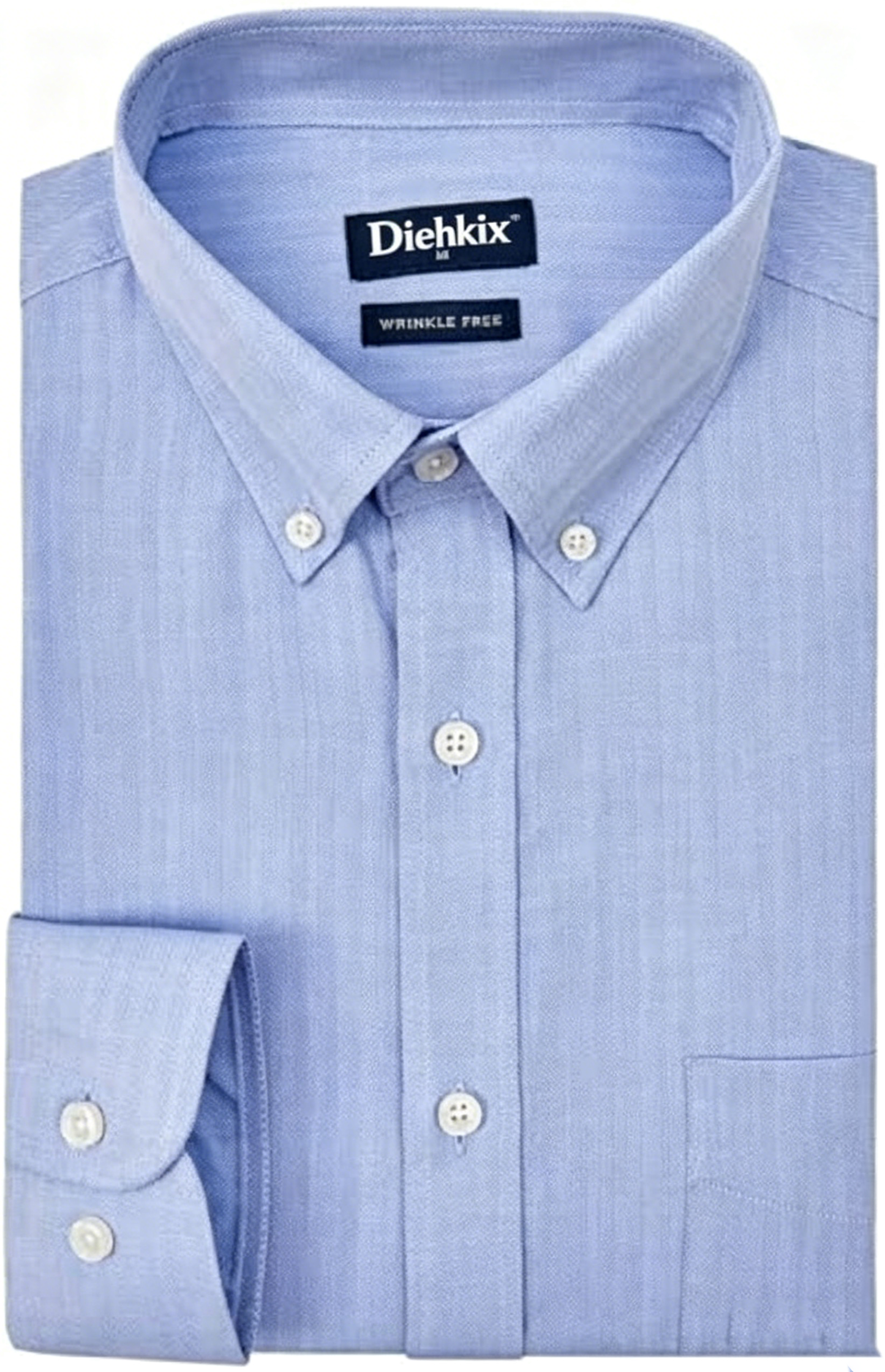 DIEHKIX Men's Dress Shirt Fitted Poplin Solid Black For Men