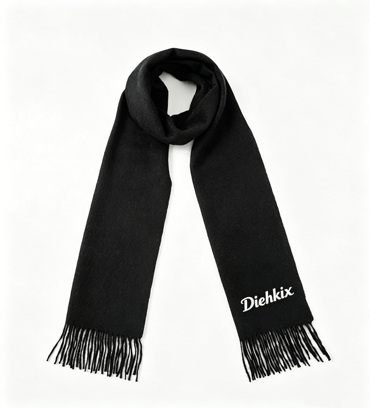 DIEHKIX 100% Cashmere Scarf with Fringed Edges, Ultra Soft Large Cashmere Shawl Wrap for Women and Men