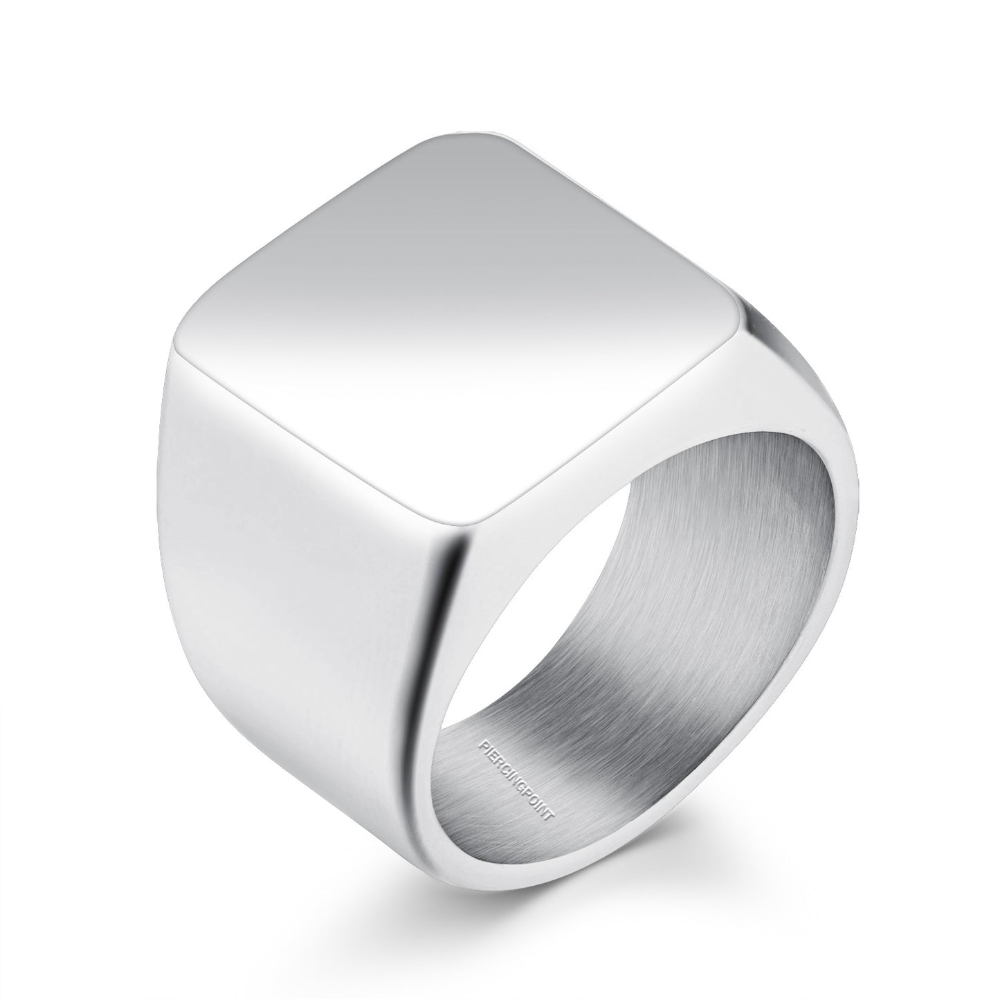 PIERCINGPOINT Men's Stainless Steel Ring - Classic and Stylish Fashion Band for Him, Adjustable, Perfect for Casual & Formal Wear