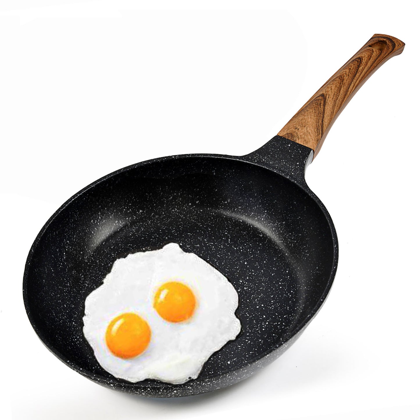 DIIG Nonstick Frying Pan, PFOA-Free Granite Stone Coating Skillet for Gas, Electric, Induction, Stove Top (11 In, 10.5 In, 9.5 In, 8 In)