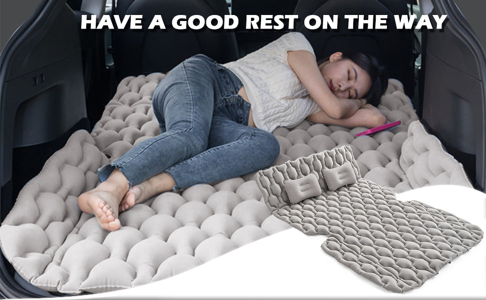 Inflatable Car Air Mattress Portable Sleeping Bed for Backseat and Trunk