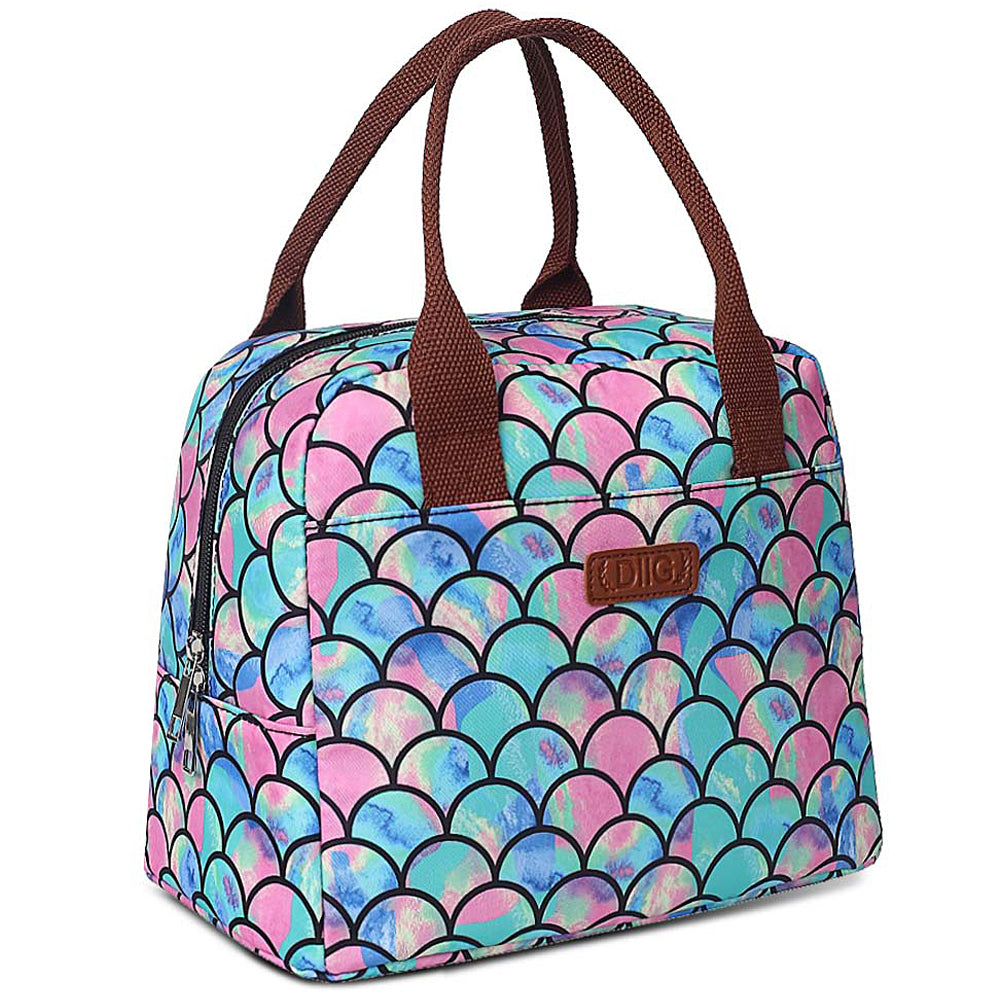 Mermaid Teen Lunch Bags for Women Girls Insulated Cooler Tote Box