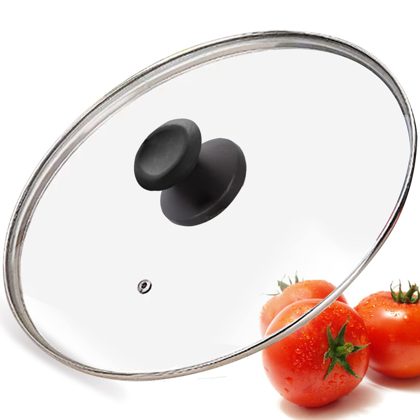 Glass Lid for Frying Pan, Tempered Replacement Cover Compatible with All 11 & 12 inches Cookware for Skillets, Round Cast Iron, Cast Aluminium, Stainless Steel Pans &Pots