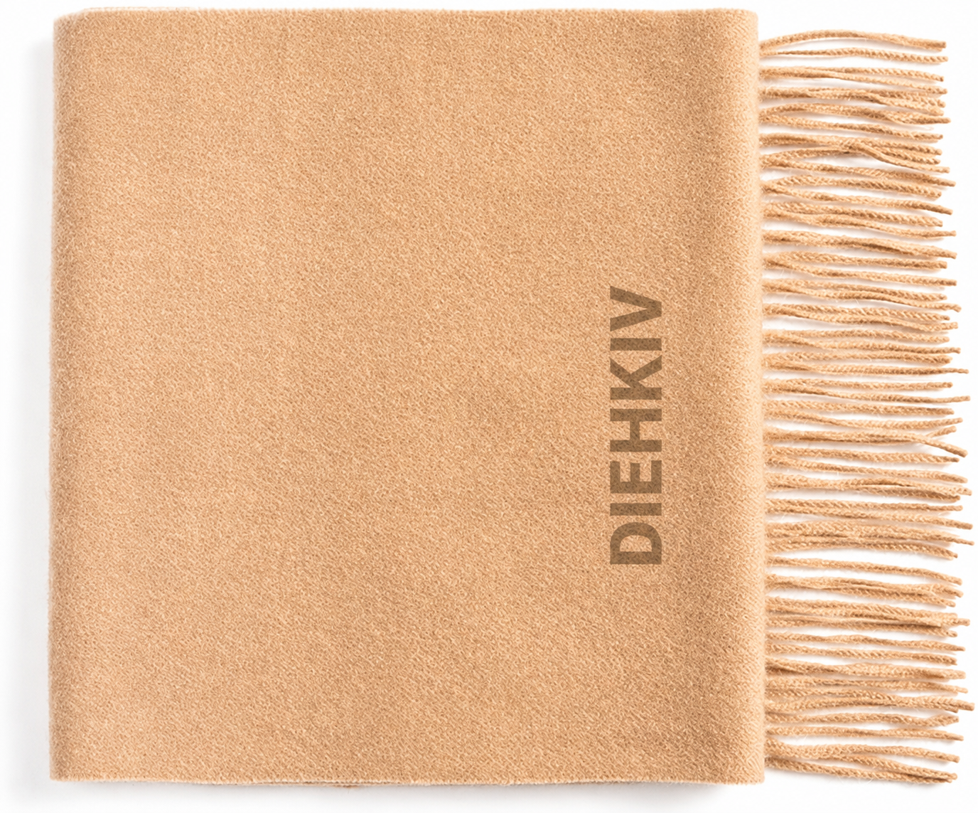 DIEHKIV 100% Cashmere Scarf with Fringed Edges, Ultra Soft Large Cashmere Shawl Wrap for Women and Men