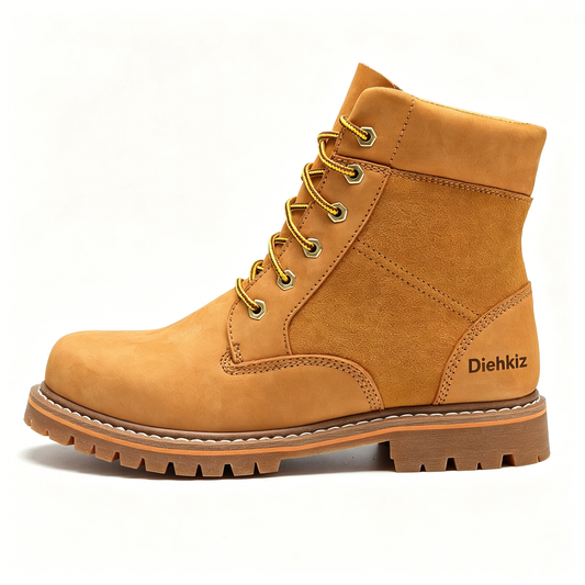 Diehkiz Mens 6" Soft Toe Suretrack Leather Slip Resistant Durable Work Boots