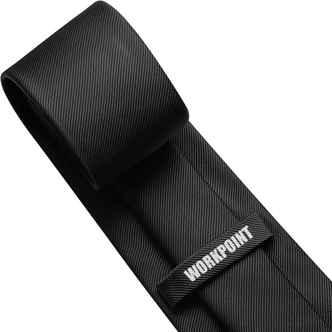 WORKPOINT Men's Ties Solid Pure Color Neckties Formal Black Ties For Men
