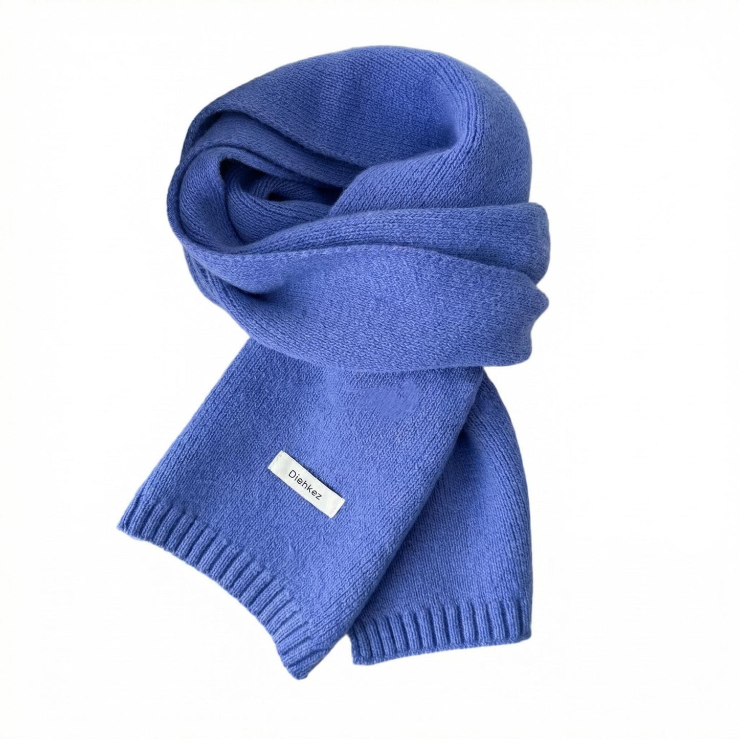 Diehkez Unisex Wool Blend Scarf, Soft Warm Knit Winter Scarf for Men & Women, Lightweight Long Scarf 20×160cm
