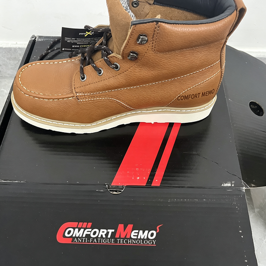 COMFORT MEMO Men's Stylish Classic Leather Work Boots