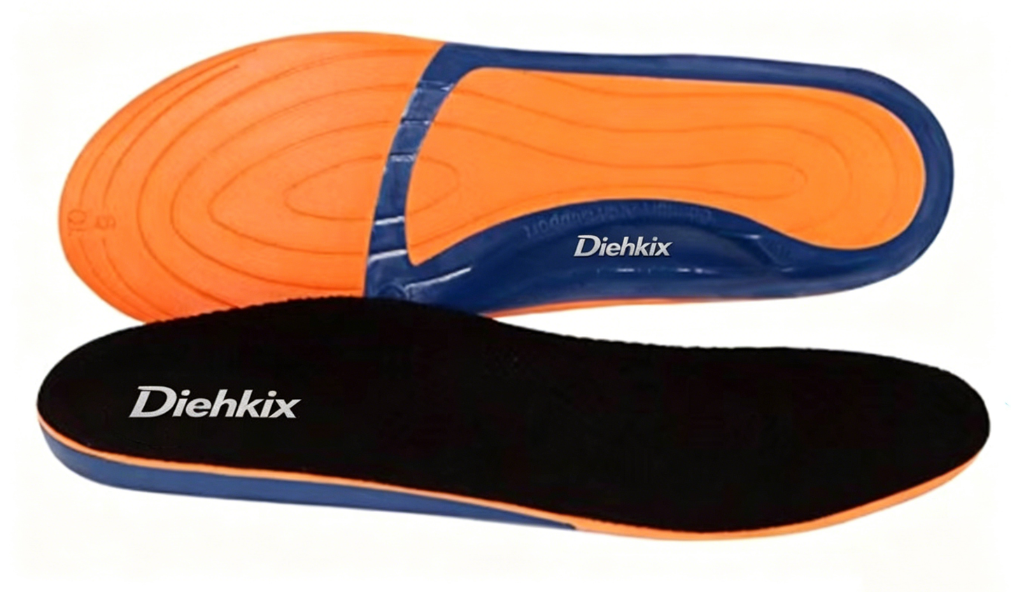 DIEHKIX Shoe Insoles for Men, Memory Foam Insoles Relieve Flat Feet & Heel Pain Anti-Fatigue Arch Support Work Boot/Hiking Shoe Inserts