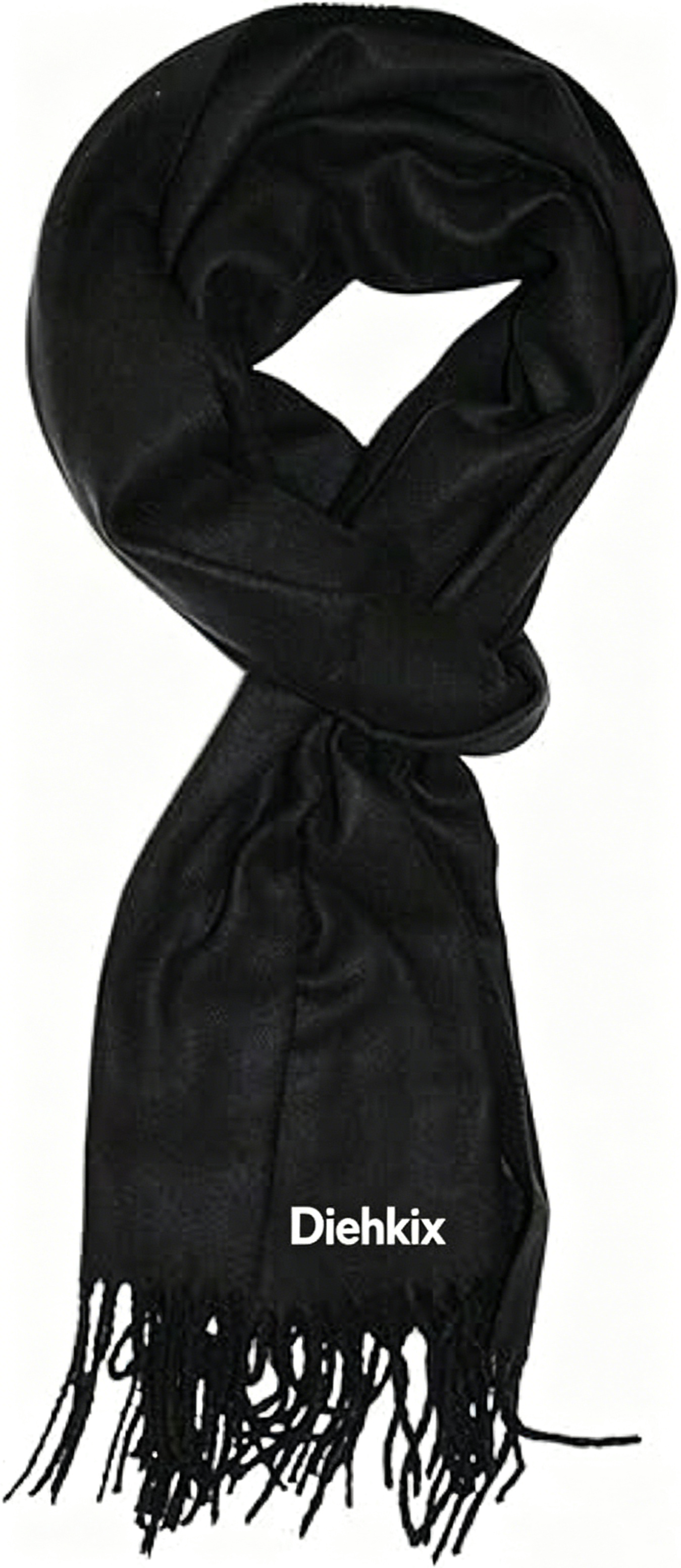 DIEHKIX 100% Cashmere Scarf with Fringed Edges, Ultra Soft Large Cashmere Shawl Wrap for Women and Men
