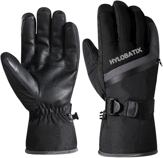 HYLOBATIX Waterproof Ski Gloves, 3M Thinsulate Insulated Gloves