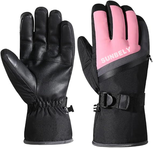 SUNBELY Waterproof Ski Gloves, 3M Thinsulate Insulated Gloves