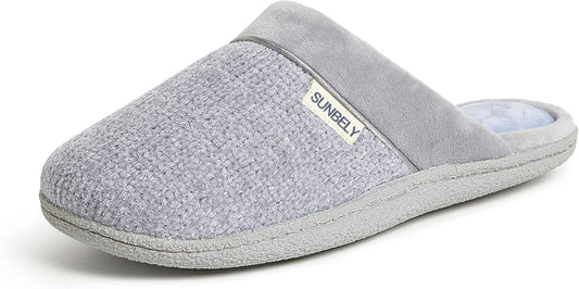 SUNBELY Women's Slip On Memory Foam Comfort Samatha Scuff House Slipper