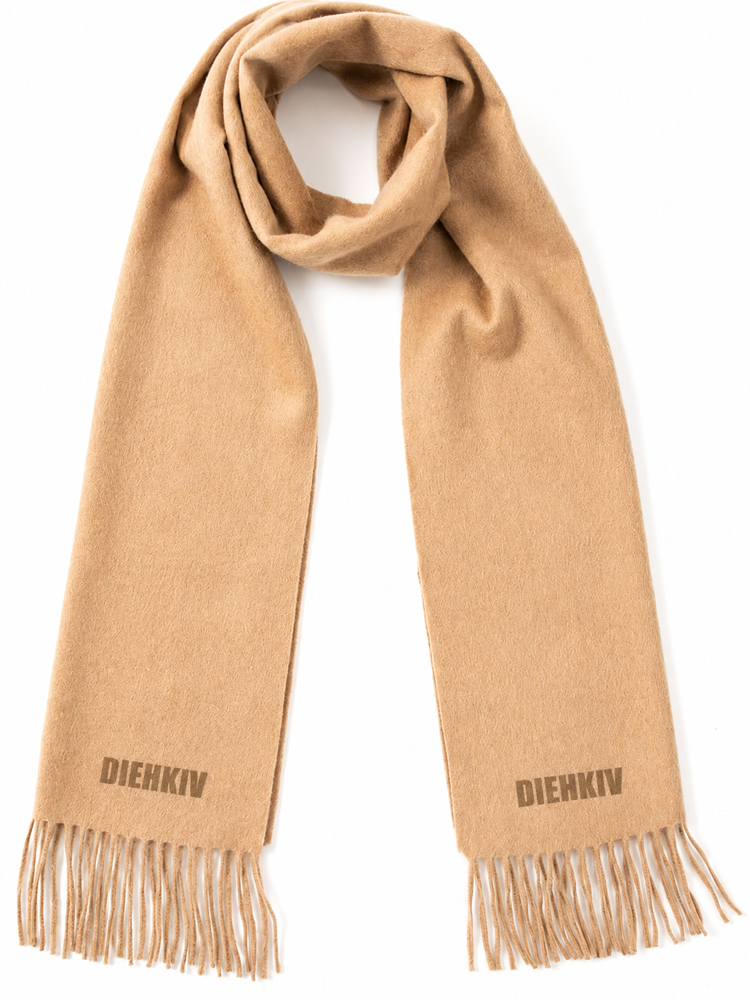 DIEHKIV 100% Cashmere Scarf with Fringed Edges, Ultra Soft Large Cashmere Shawl Wrap for Women and Men