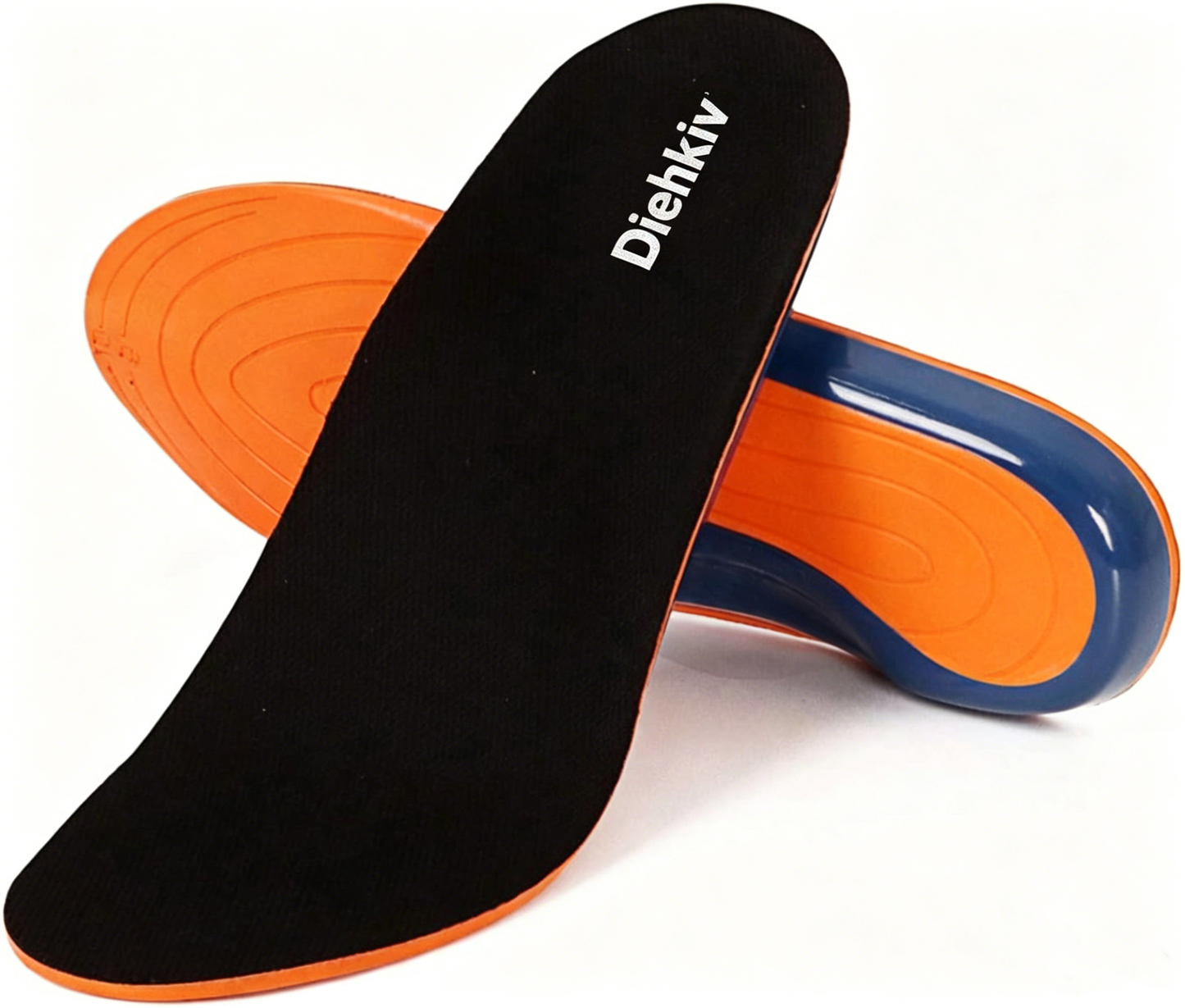 DIEHKIV Shoe Insoles for Men, Memory Foam Insoles Relieve Flat Feet & Heel Pain Anti-Fatigue Arch Support Work Boot/Hiking Shoe Inserts