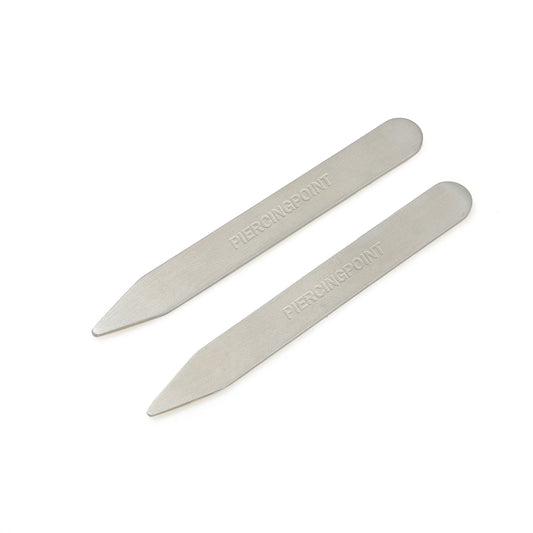 PIERCINGPOINT Stainless Steel Collar Stays for Men – Durable Metal Shirt Collar Inserts, Keeps Collars Crisp