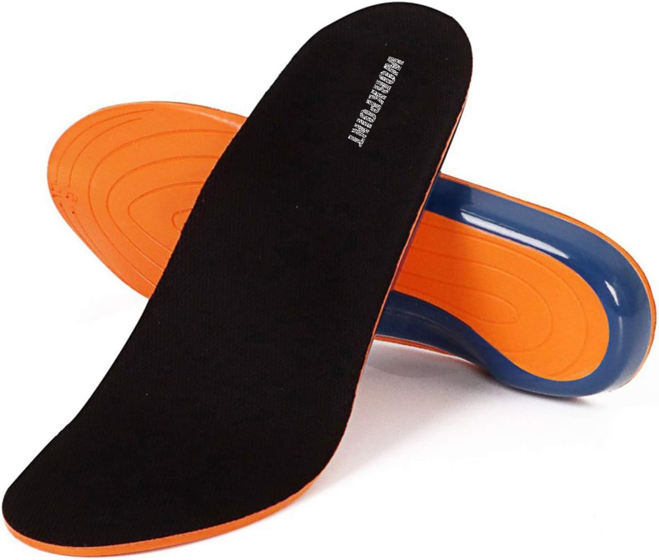 WORKPOINT Shoe Insoles for Men, Memory Foam Insoles Relieve Flat Feet & Heel Pain Anti-Fatigue Arch Support Work Boot/Hiking Shoe Inserts