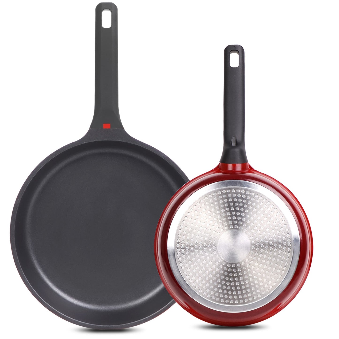 DIIG Non Stick Frying Pan with Lid, 11 IN 100% PFOA Free Stickless Skillet for Cooking, 11 Inch Food Grade Aluminum Chef Pan for Kitchen, Gas, Electric Stove Top, Induction Compatible