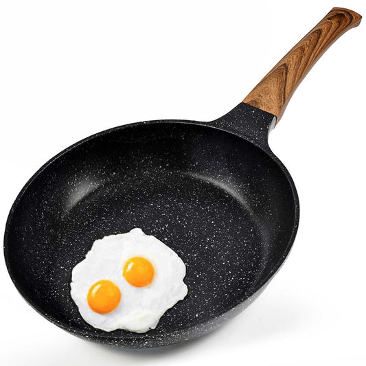 DIIG Nonstick Frying Pan, PFOA-Free Granite Stone Coating Skillet for Gas, Electric, Induction, Stove Top (11 In, 10.5 In, 9.5 In, 8 In)