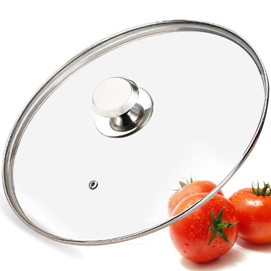 Glass Lid for Frying Pan, Tempered Replacement Cover Compatible with All 11 & 12 inches Cookware for Skillets, Round Cast Iron, Cast Aluminium, Stainless Steel Pans &Pots
