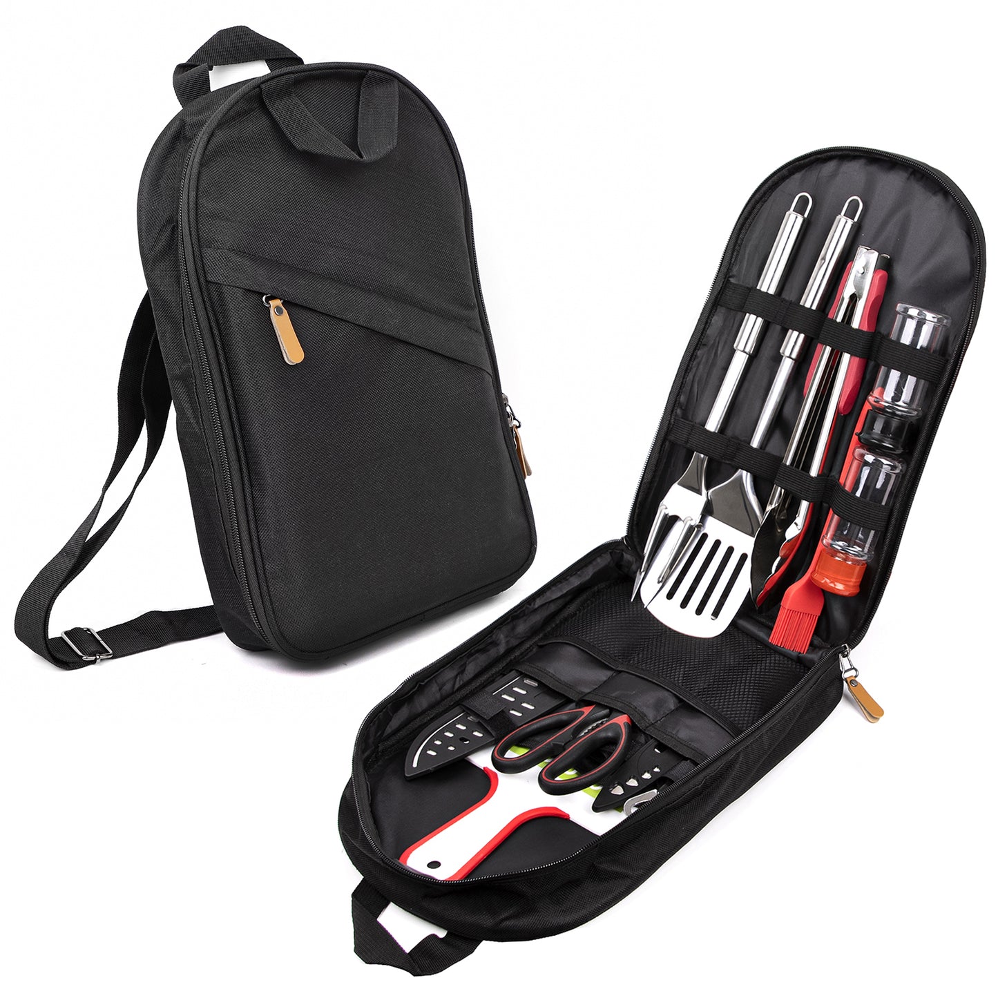 12&23 Pieces Camping Cooking Utensil Set- Portable Outdoor Kitchen Cookware Set for Camping RV Sailboat BBQ