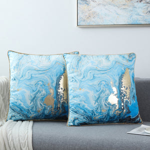 HIARUO Throw Pillow Covers, Decorative Velvet Cushion Covers Pack of 4 for Home Decoration
