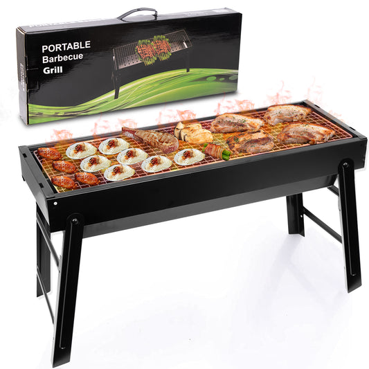 Portable Barbecue Charcoal Grill,  Folding Camping Grill 24“ for BBQ