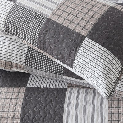 Queen King Quilt Set 3-Piece Soft Warm Reversible Lightweight Bedspread Coverlet