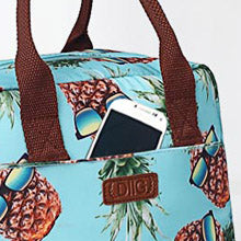 Lunch Bag for Women Girls , Reusable Insulated Cooler Cute Lunch Box for School Office Work, Pineapple Print
