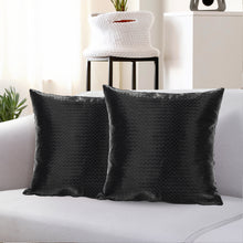 Load image into Gallery viewer, HIARUO Decorative Faux Woven Leather Pillow Covers Cases 18*18 inch, Pack of 4
