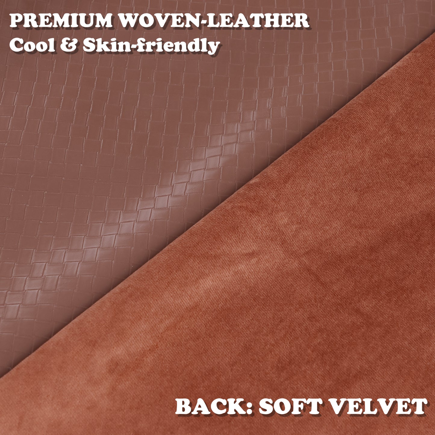 HIARUO Decorative Faux Woven Leather Pillow Covers Cases 18*18 inch, Pack of 4