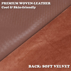 HIARUO Decorative Faux Woven Leather Pillow Covers Cases 18*18 inch, Pack of 4