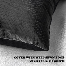 Load image into Gallery viewer, HIARUO Decorative Faux Woven Leather Pillow Covers Cases 18*18 inch, Pack of 4
