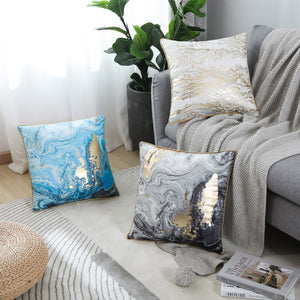 HIARUO Throw Pillow Covers, Decorative Velvet Cushion Covers Pack of 4 for Home Decoration