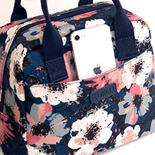 Flower Lunch Box for Women Teen Girls, 7.5L Reusable Insulated Cooler Cute Lunch Tote Bag for School Picnic