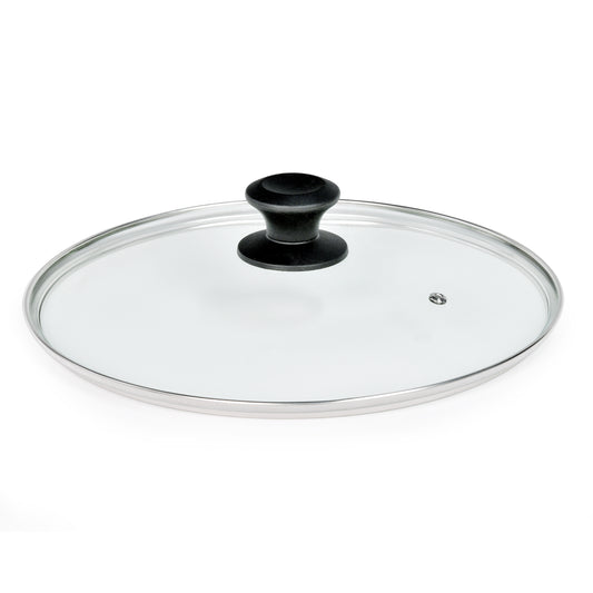 Glass Lid for Frying Pan, Tempered Replacement Cover Compatible with All 12 inches Cookware for Skillets, Round Cast Iron, Cast Aluminium, Stainless Steel Pans &Pots
