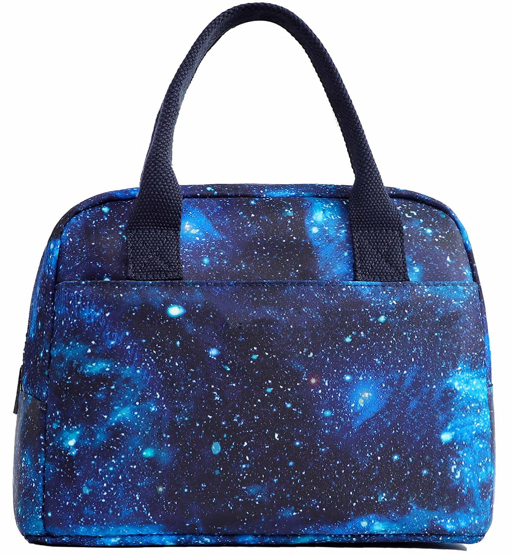 Teen Lunch Bag for Boys Girls, Reusable Insulated Cooler Cute Lunch Tote Box for School Office Work, Printed Sky