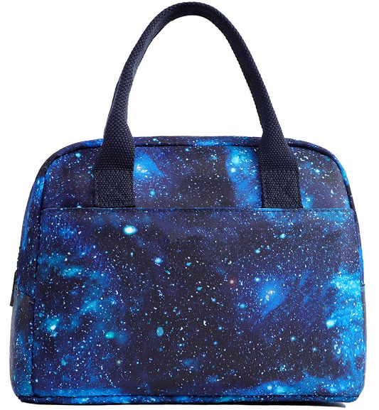 Teen Lunch Bag for Boys Girls, Reusable Insulated Cooler Cute Lunch Tote Box for School Office Work, Printed Sky