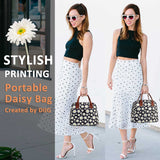 DIIG Daisy Lunch Bags Girls Women Insulated Cooler Tote Box for School Work, Floral
