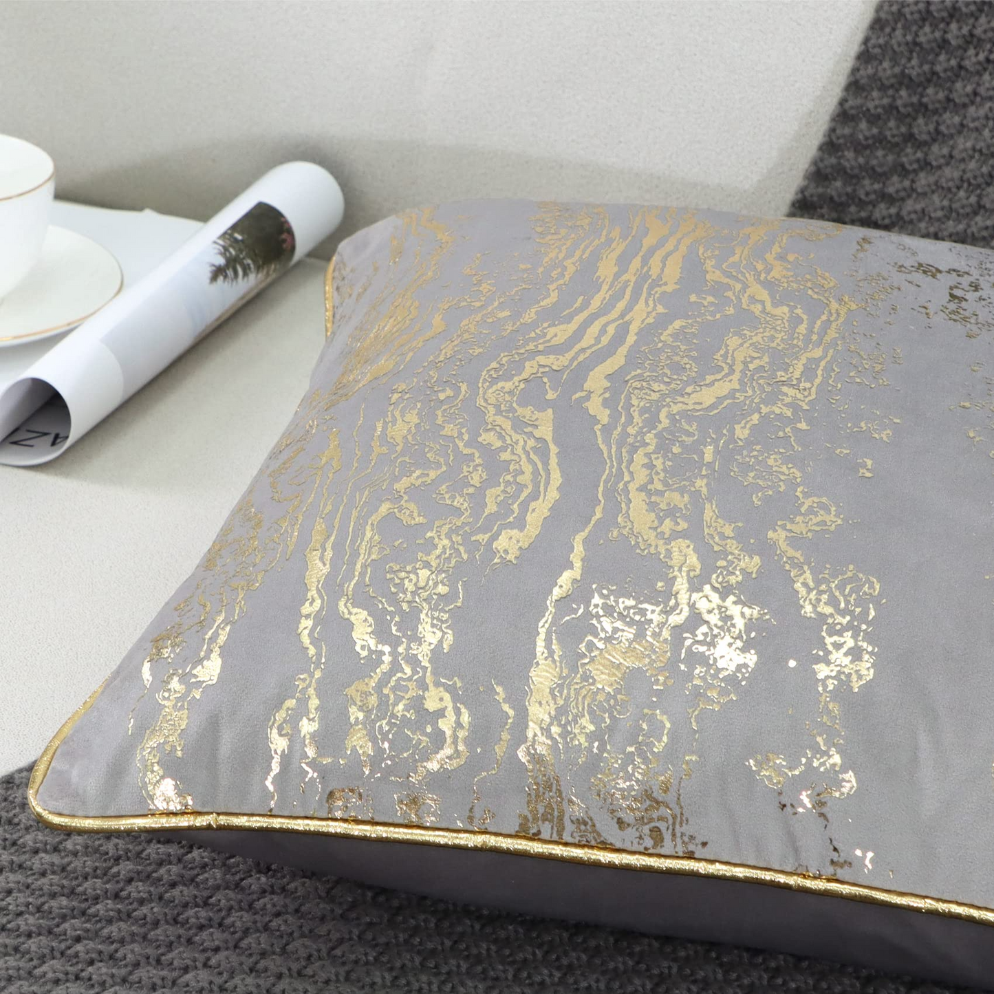 Pillowcases Square Cushion Covers Luxury Modern Pillow Covers for Couch Sofa Bed Living Room Home Decoration
