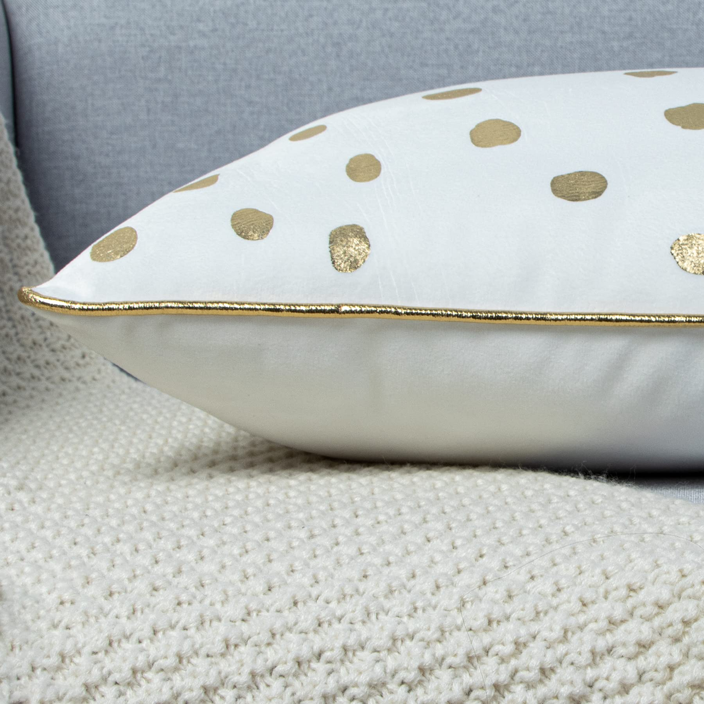 GREAGLE Throw Pillow Covers Cases Soft Gold Stamping Cushion Covers for Living Room