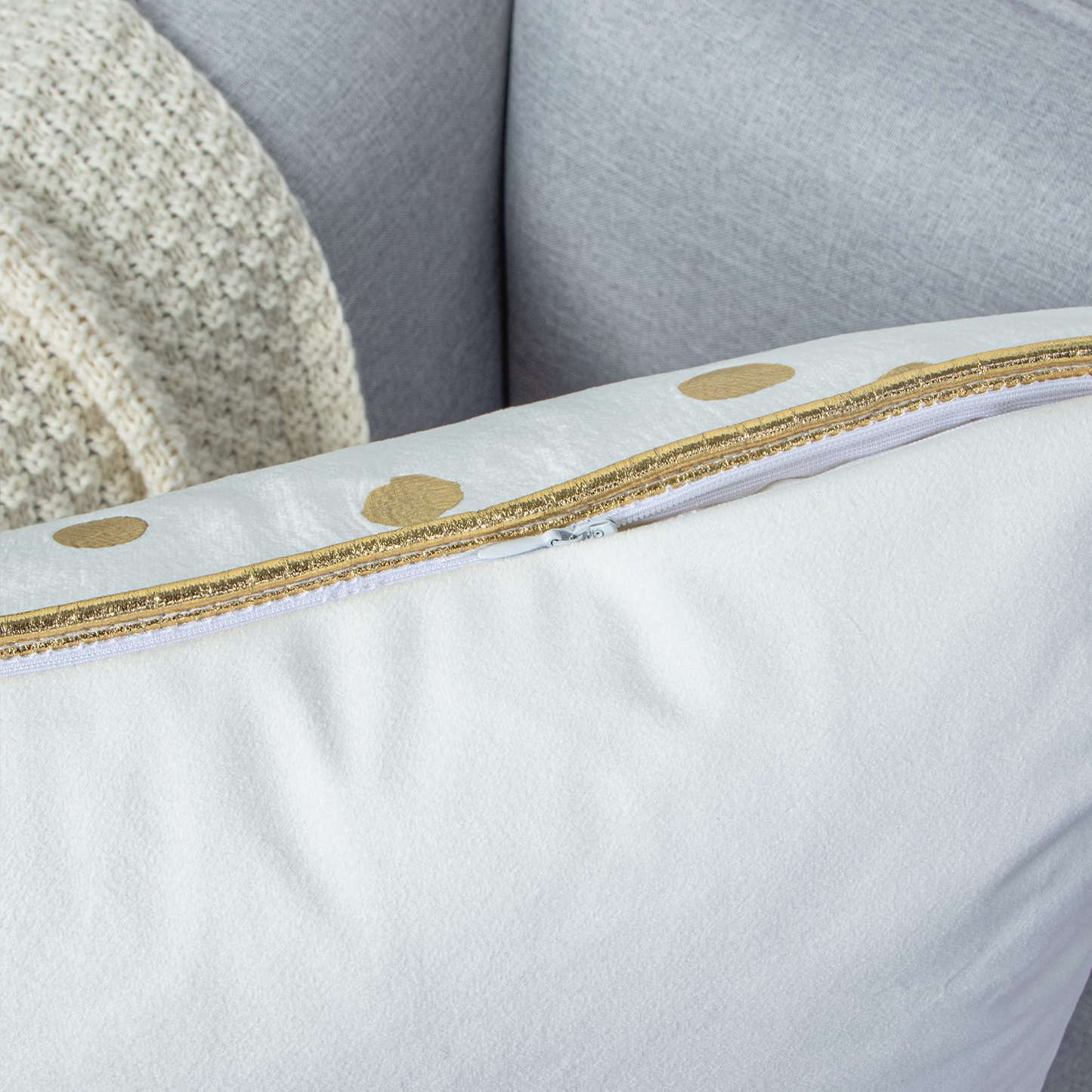 GREAGLE Throw Pillow Covers Cases Soft Gold Stamping Cushion Covers for Living Room