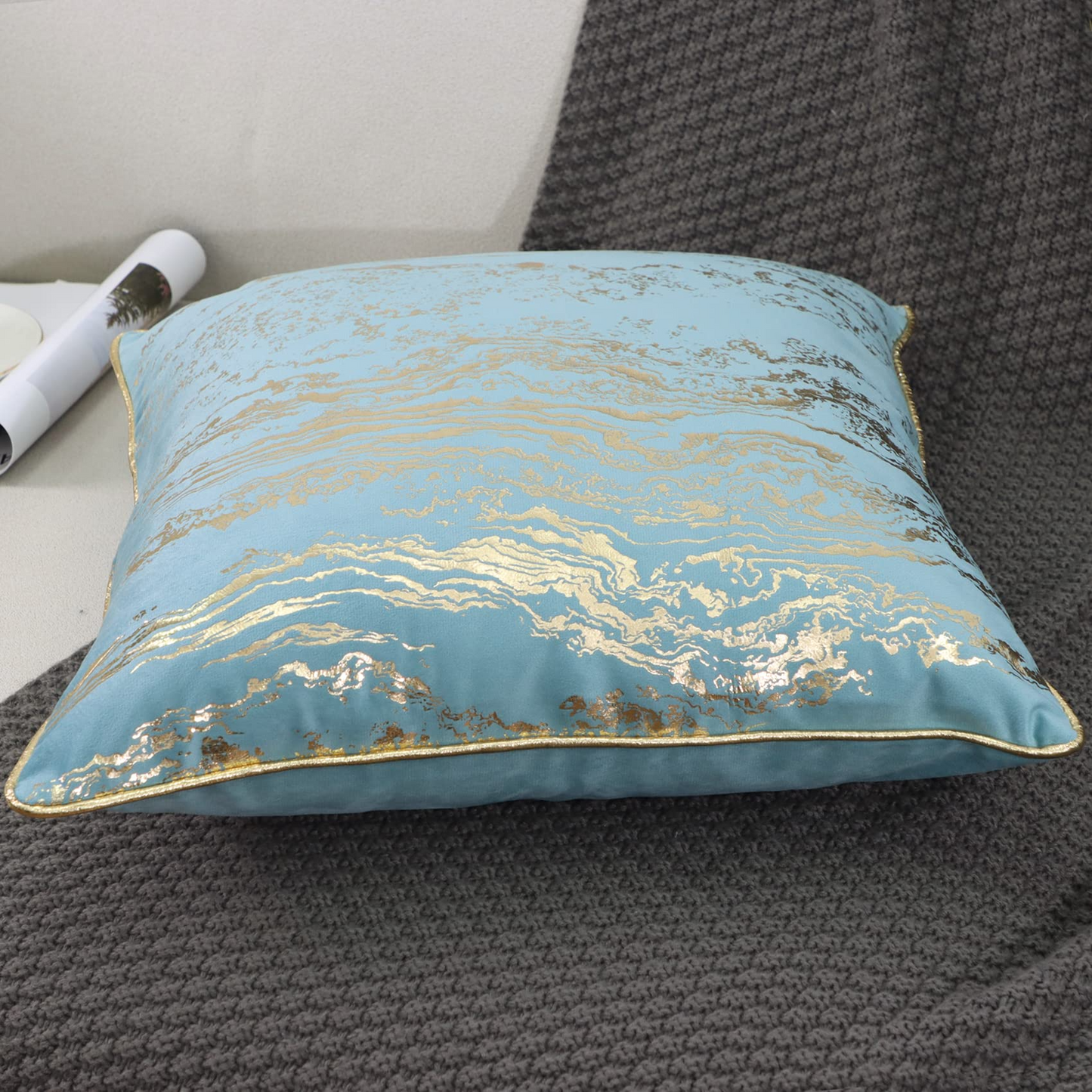 Pillowcases Square Cushion Covers Luxury Modern Pillow Covers for Couch Sofa Bed Living Room Home Decoration