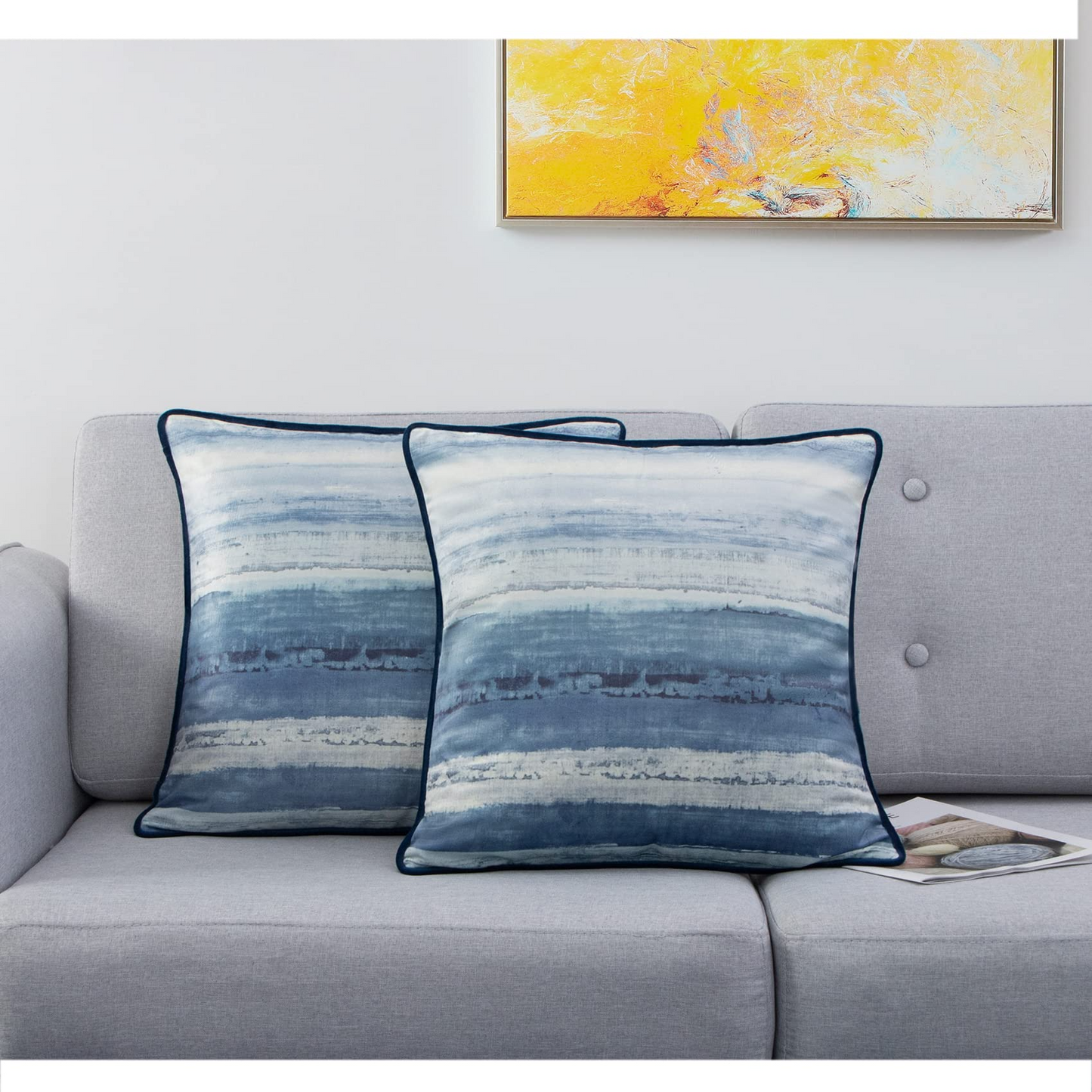 GREAGLE Velvet Throw Pillow Covers Soft Decorative Gold Pillowcases Square Cushion Covers