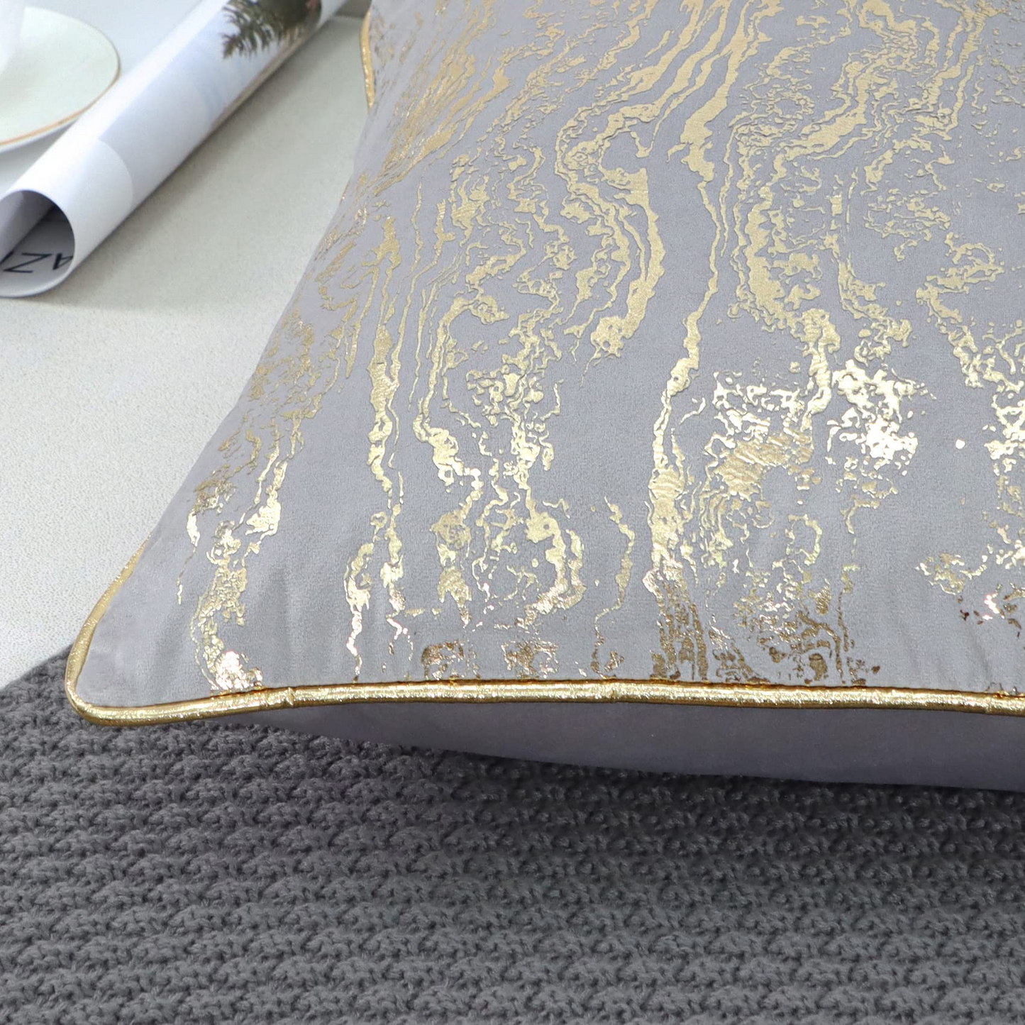 Pillowcases Square Cushion Covers Luxury Modern Pillow Covers for Couch Sofa Bed Living Room Home Decoration