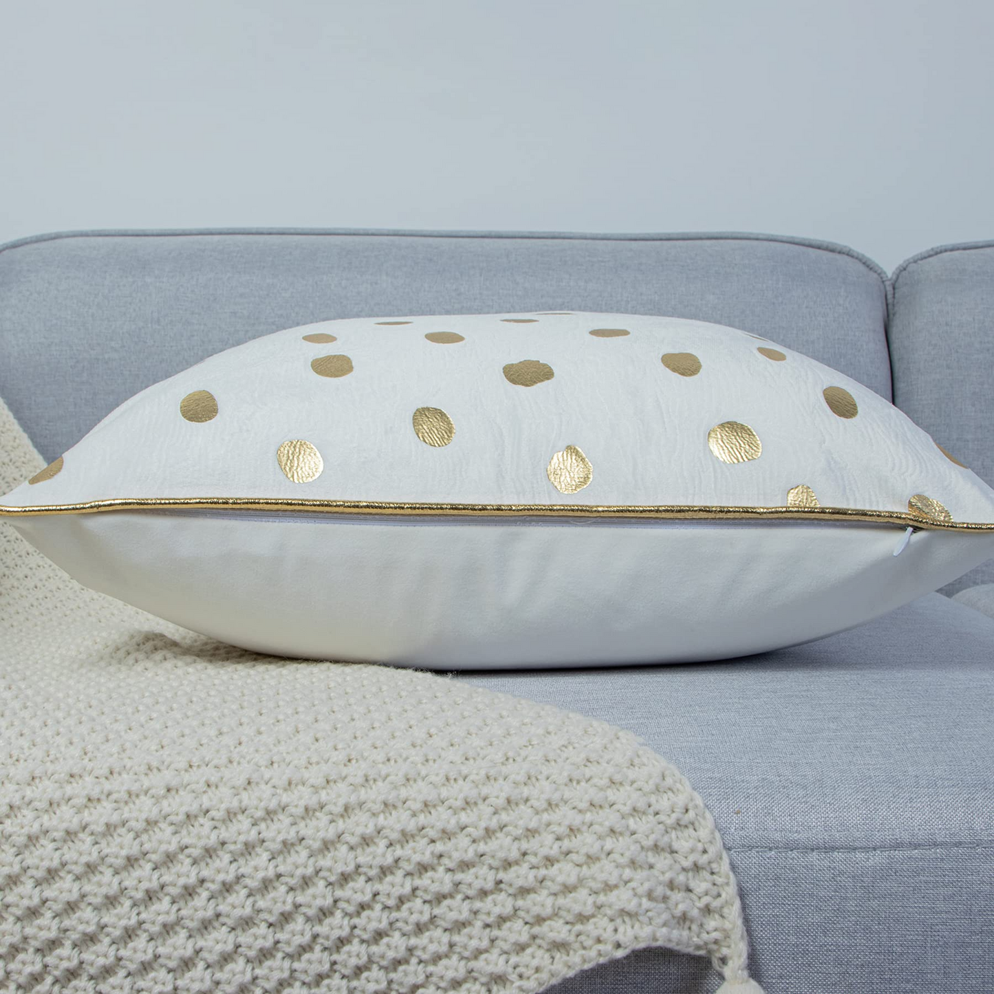 GREAGLE Throw Pillow Covers Cases Soft Gold Stamping Cushion Covers for Living Room