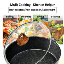 Load image into Gallery viewer, Glass Lid for Frying Pan, Tempered Replacement Cover Compatible with All 12 inches Cookware for Skillets, Round Cast Iron, Cast Aluminium, Stainless Steel Pans &amp;Pots
